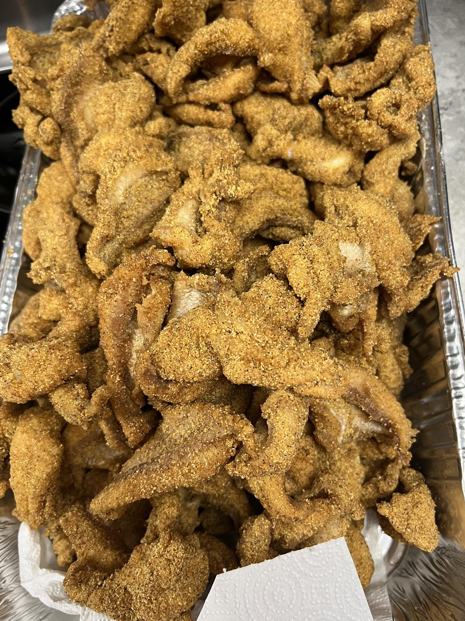 Golden fried catfish plates